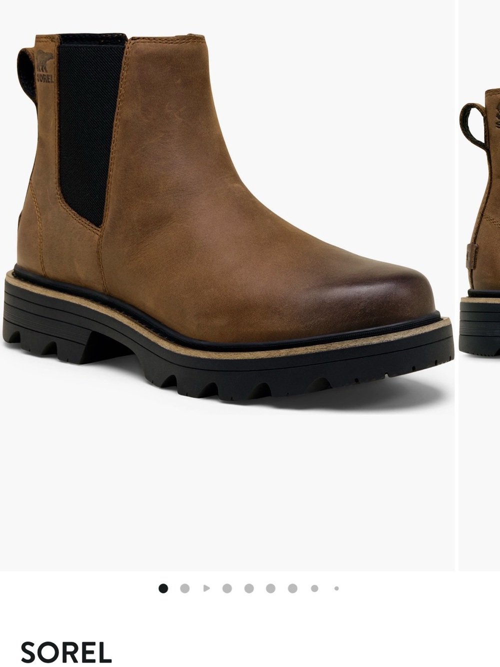 SOREL Women’s Brown Leather Revel Waterproof Chelsea Boot